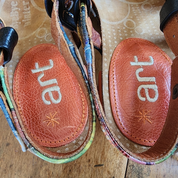 The Art Company 39 orange heel print leather shoes made in Spain EUC 8 8.5 9 - Picture 12 of 13